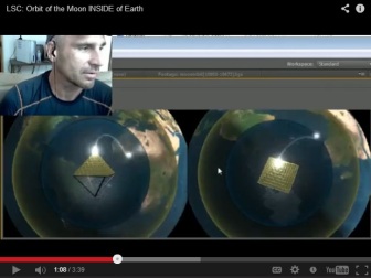 Fragment z filmu o animacji ruchu księżyca i słońca wewnątrz ziemi