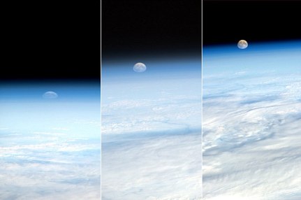 Zestawienie fot księżyca w kosmosie, czasopismo Dailymail Online (GB)