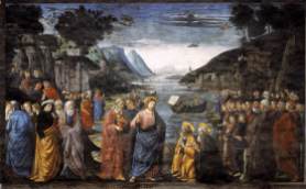 Ghirlandaio Domenico rok 1481-1482 powołanie apostołów Piotra i Andrzeja.