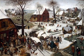 Pieter Bruegel rok 1566 Spis ludności w Betlejem.